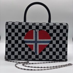 Laila The Essence of Norway Handbag Black/White Checker Norway Flag